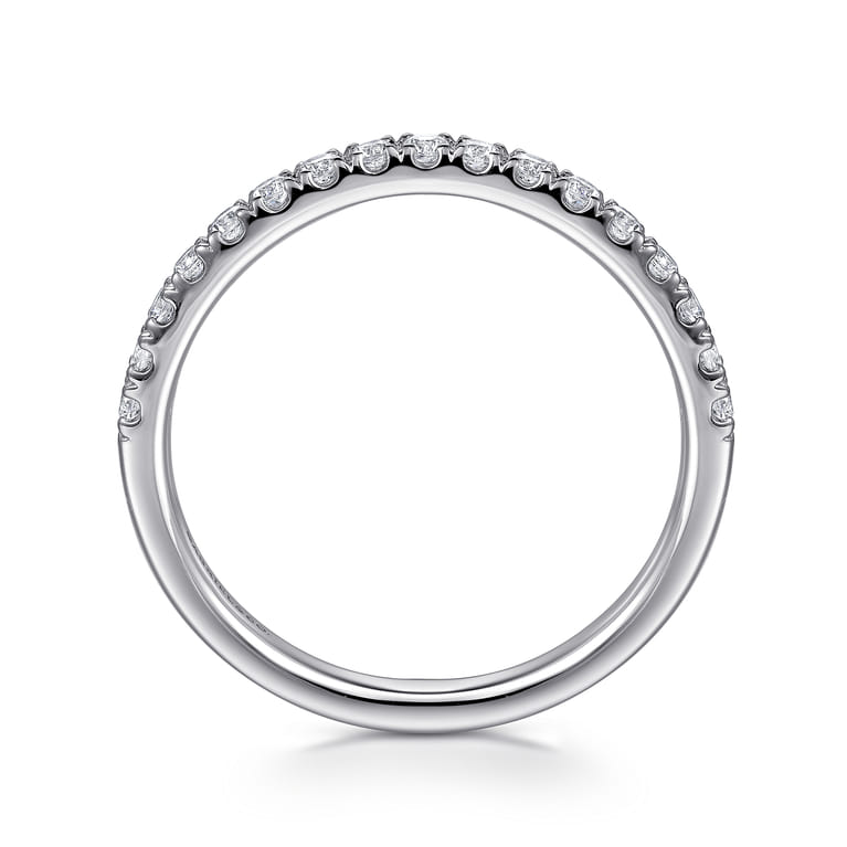 14K White Gold Diamond Matching Wedding Band - 0.3 ct - Shot 2