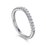 14K White Gold Diamond Matching Wedding Band - 0.3 ct