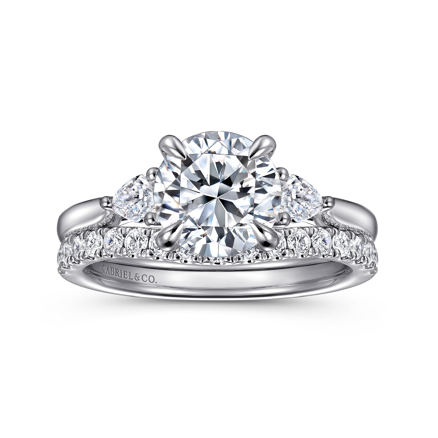 14K White Gold Diamond Matching Wedding Band - 0.3 ct - Shot 4