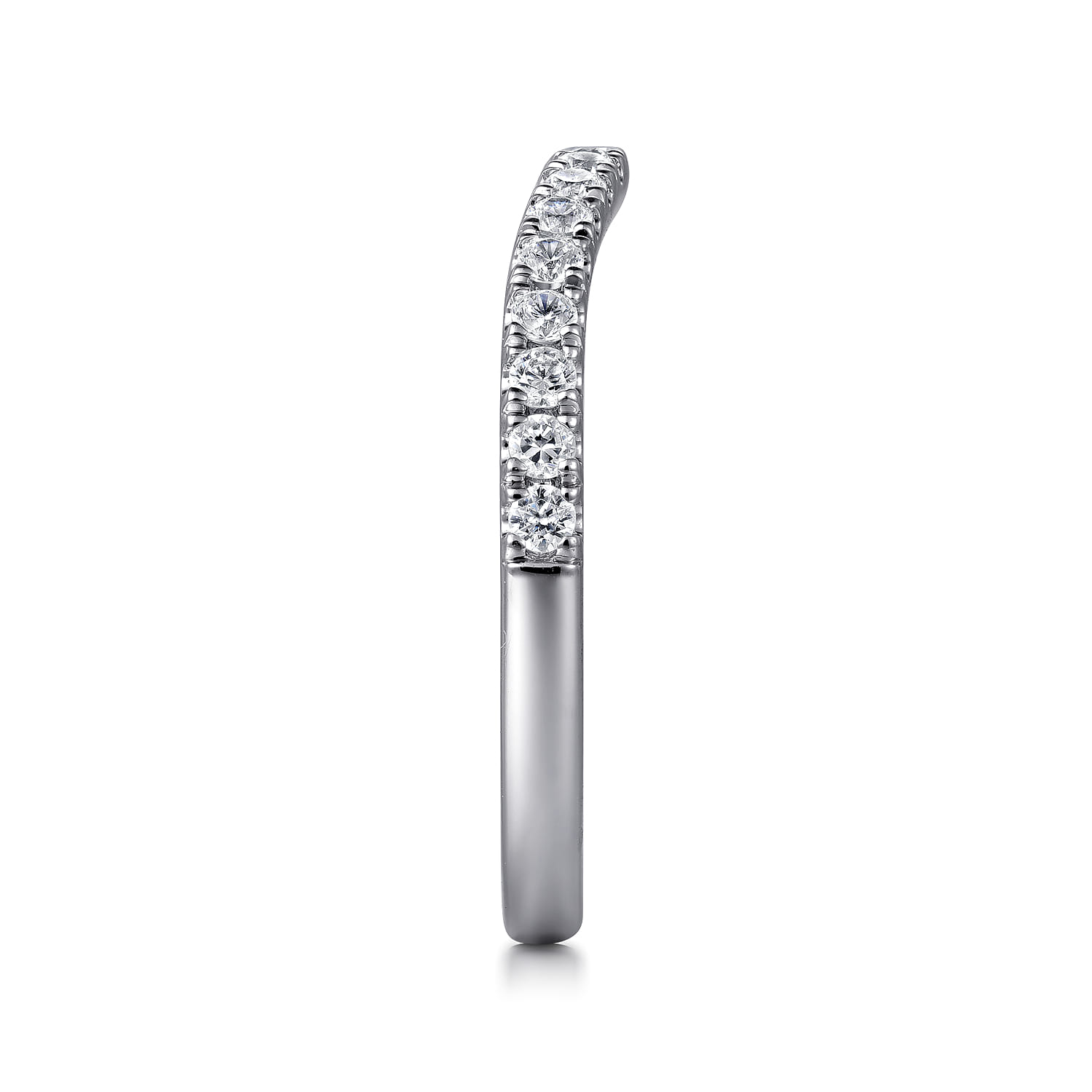 14K White Gold Diamond Matching Wedding Band - 0.3 ct - Shot 5