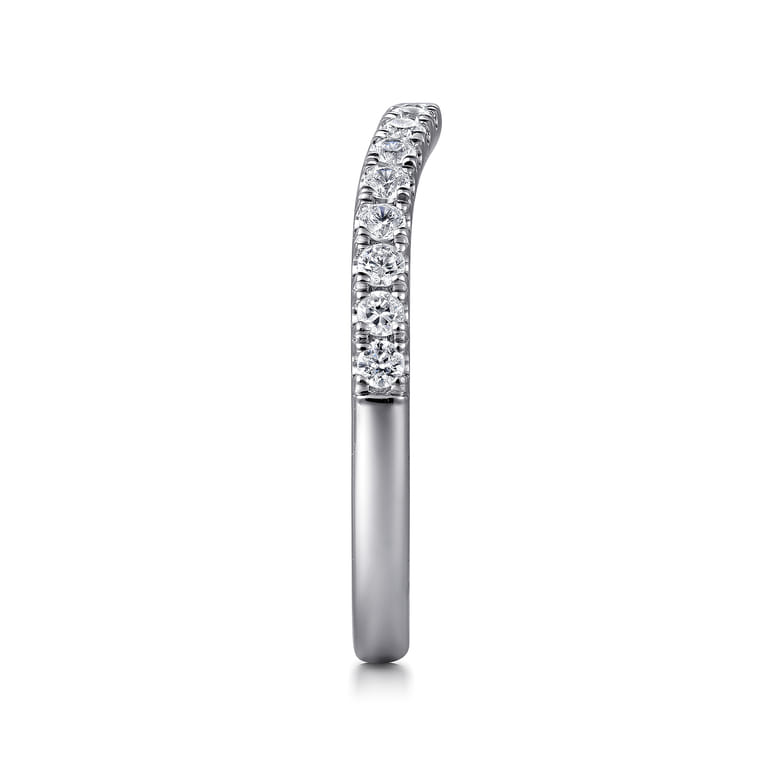 14K White Gold Diamond Matching Wedding Band - 0.3 ct - Shot 5