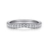 14K White Gold Diamond Matching Wedding Band - 0.3 ct