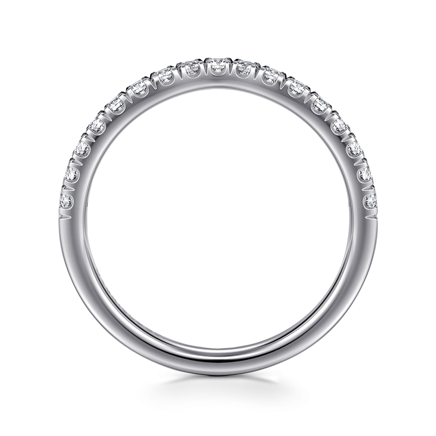 14K White Gold Diamond Matching Wedding Band - 0.3 ct - Shot 2