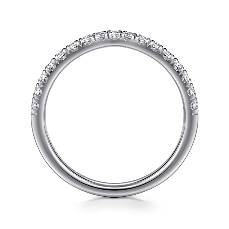 14K White Gold Diamond Matching Wedding Band - 0.3 ct - Shot 2