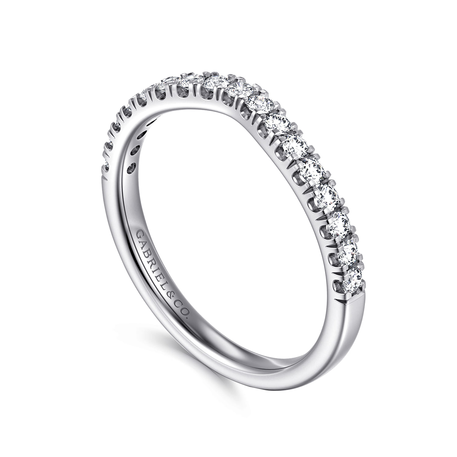 14K White Gold Diamond Matching Wedding Band - 0.3 ct - Shot 3