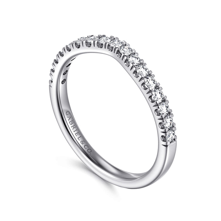 14K White Gold Diamond Matching Wedding Band - 0.3 ct - Shot 3