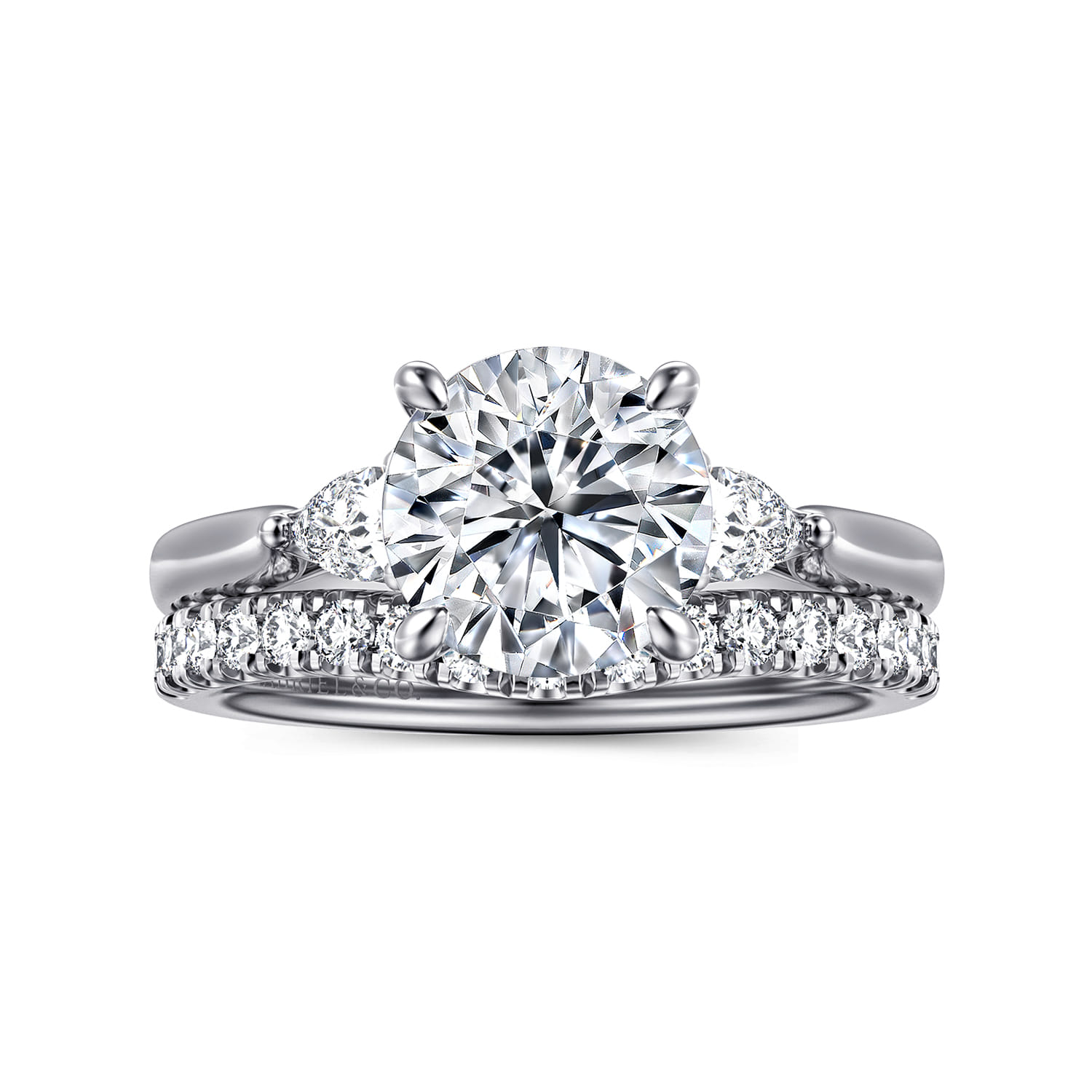 14K White Gold Diamond Matching Wedding Band - 0.3 ct - Shot 4