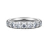 14K White Gold Diamond Matching Wedding Band - 1.42 ct