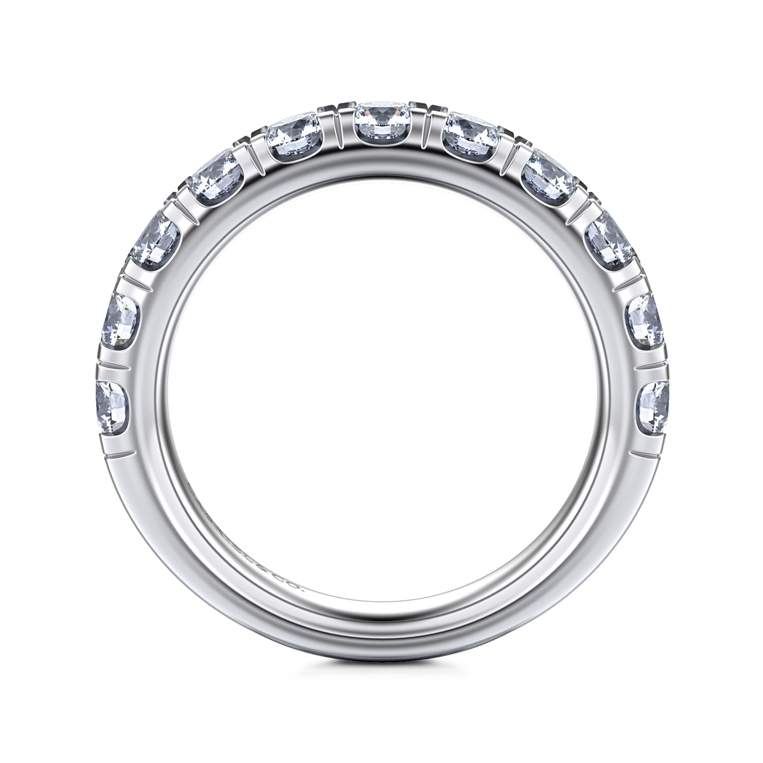 14K White Gold Diamond Matching Wedding Band - 1.42 ct - Shot 2