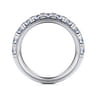 14K White Gold Diamond Matching Wedding Band - 1.42 ct