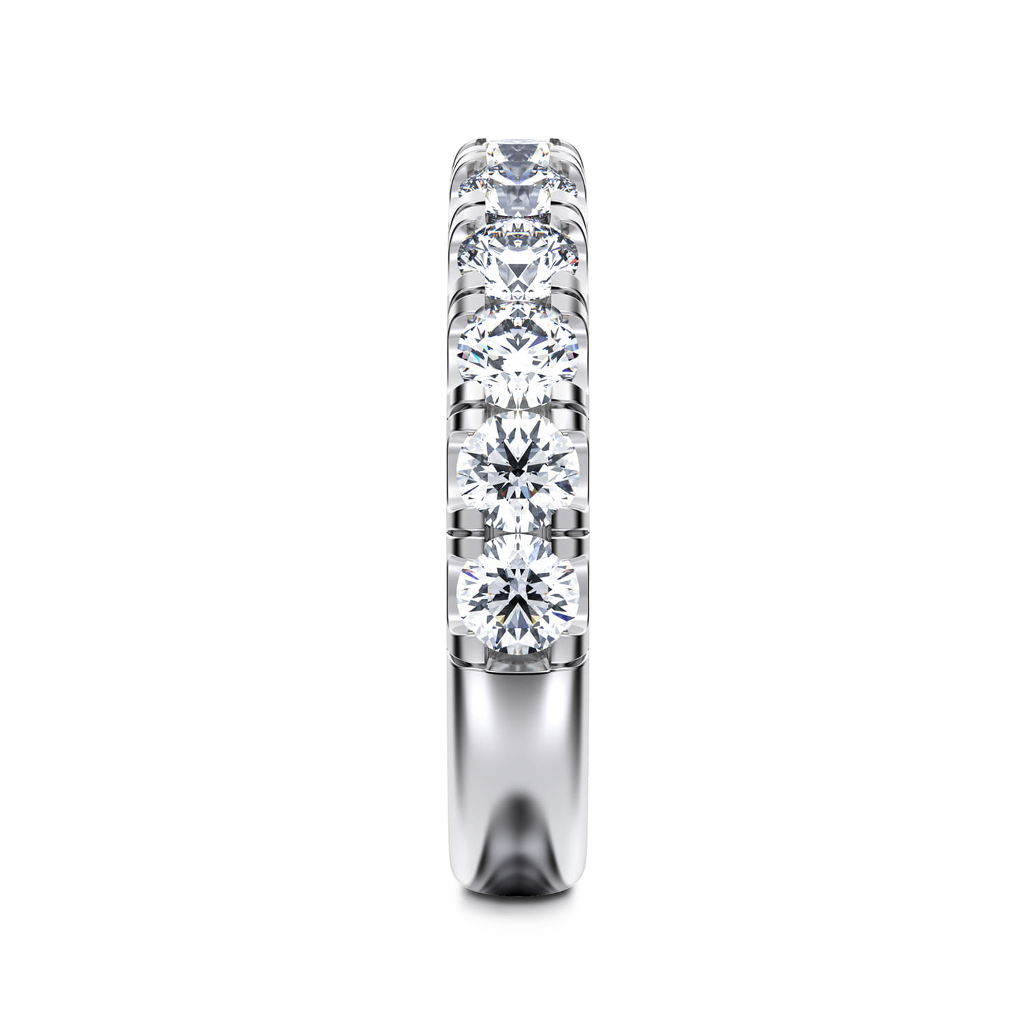14K White Gold Diamond Matching Wedding Band - 1.42 ct - Shot 5