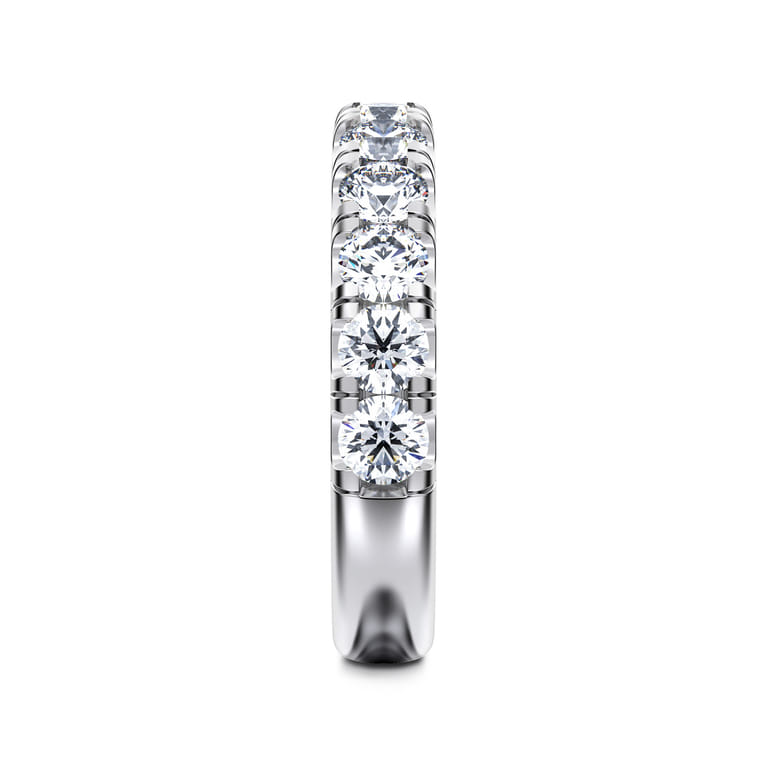 14K White Gold Diamond Matching Wedding Band - 1.42 ct - Shot 5