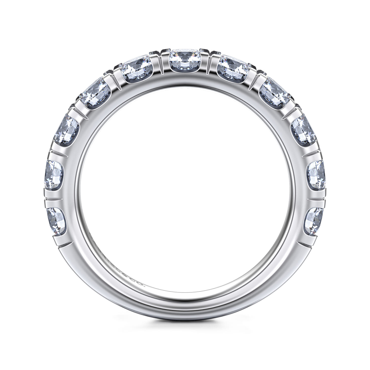 14K White Gold Diamond Matching Wedding Band - 1.95 ct - Shot 2
