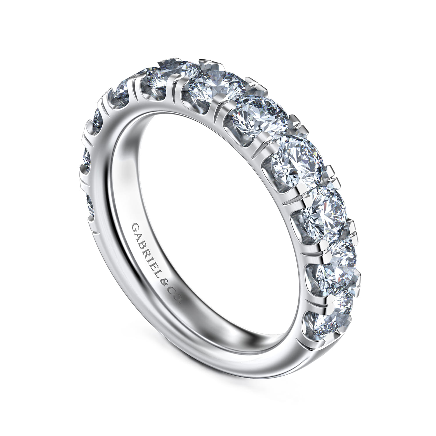 14K White Gold Diamond Matching Wedding Band - 1.95 ct - Shot 3