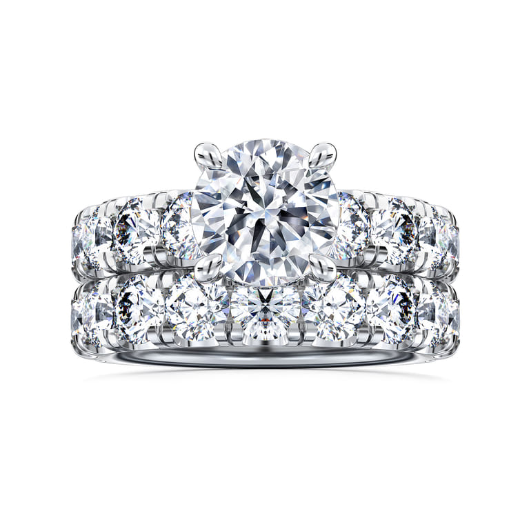 14K White Gold Diamond Matching Wedding Band - 1.95 ct - Shot 4