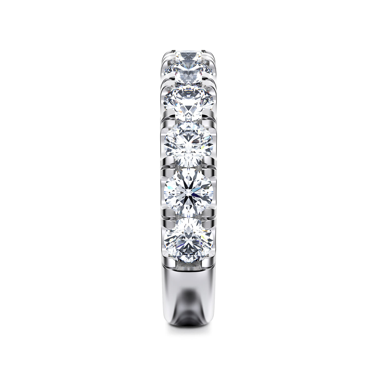 14K White Gold Diamond Matching Wedding Band - 1.95 ct - Shot 5