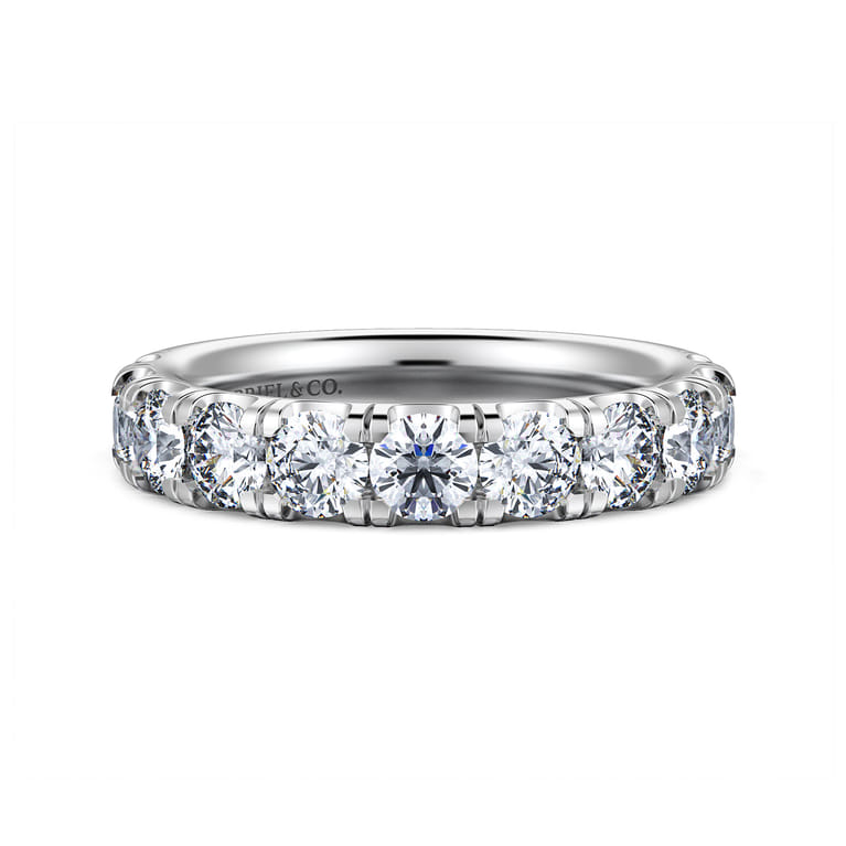 14K White Gold Diamond Matching Wedding Band - 1.67 ct - Shot 1