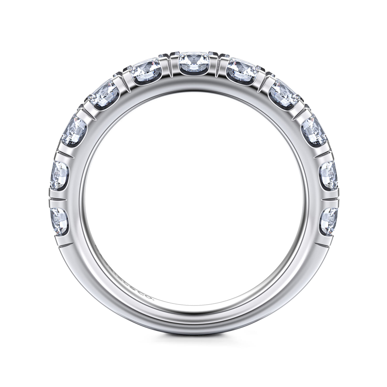 14K White Gold Diamond Matching Wedding Band - 1.67 ct - Shot 2