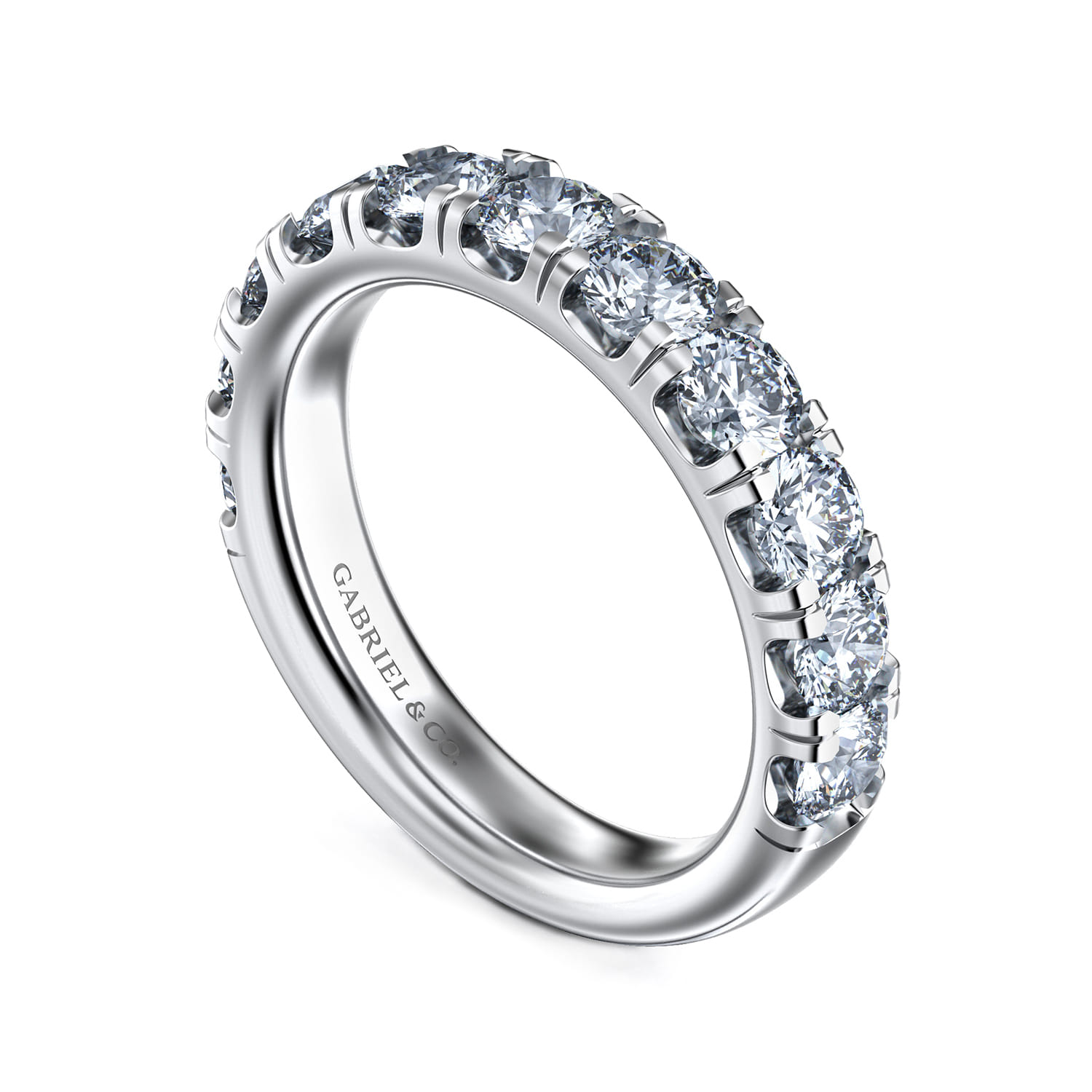 14K White Gold Diamond Matching Wedding Band - 1.67 ct - Shot 3