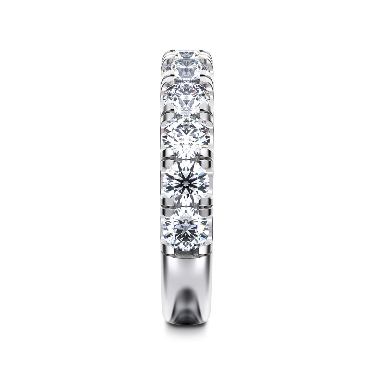 14K White Gold Diamond Matching Wedding Band - 1.67 ct - Shot 5