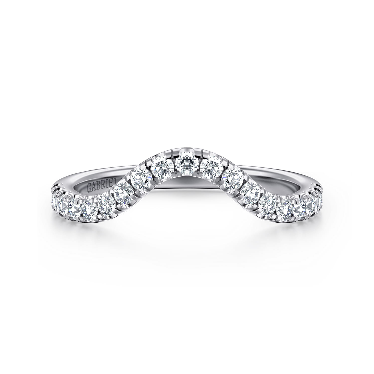 14K White Gold Diamond Matching Wedding Band - 0.3 ct - Shot 1