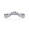 14K White Gold Diamond Matching Wedding Band - 0.3 ct