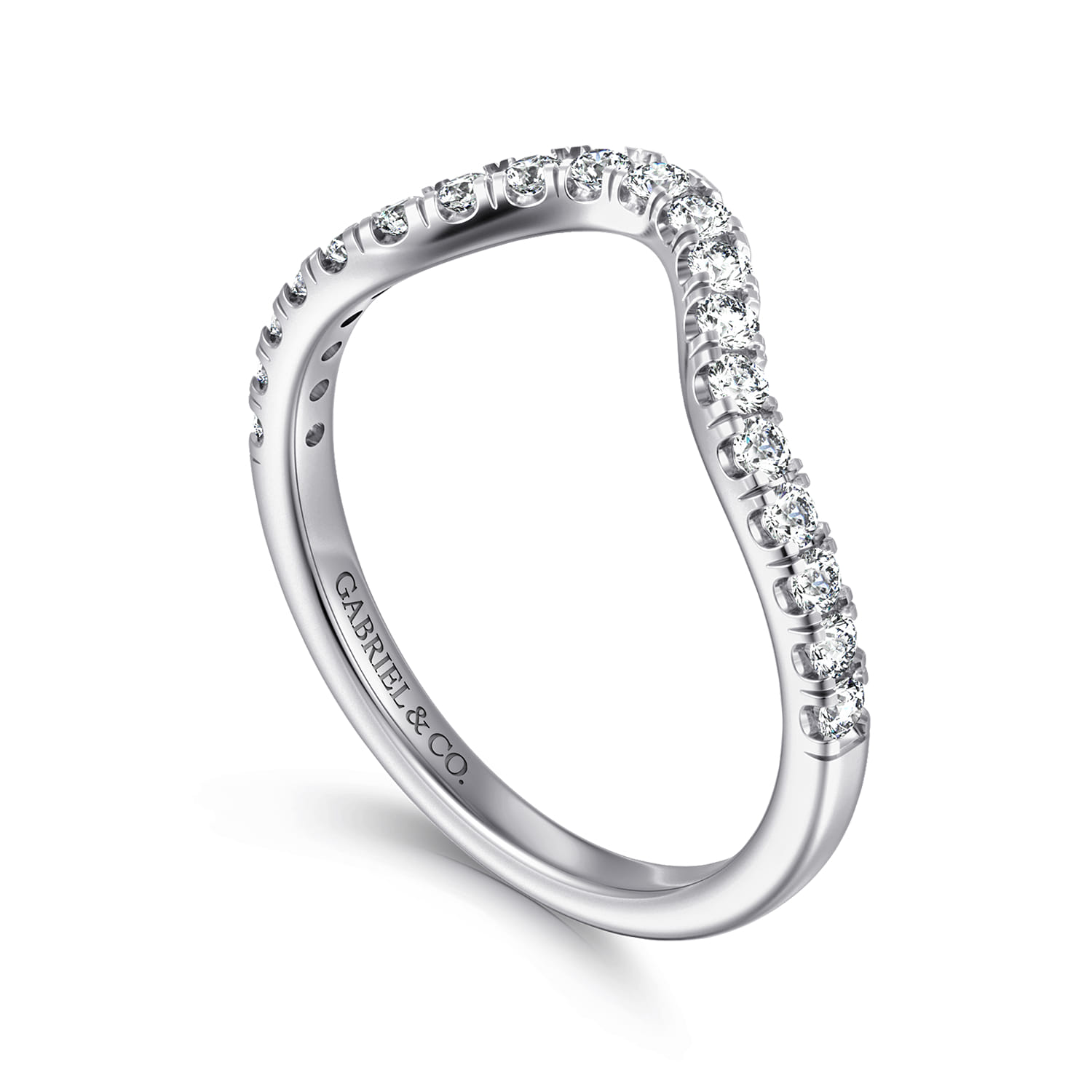 14K White Gold Diamond Matching Wedding Band - 0.3 ct - Shot 3