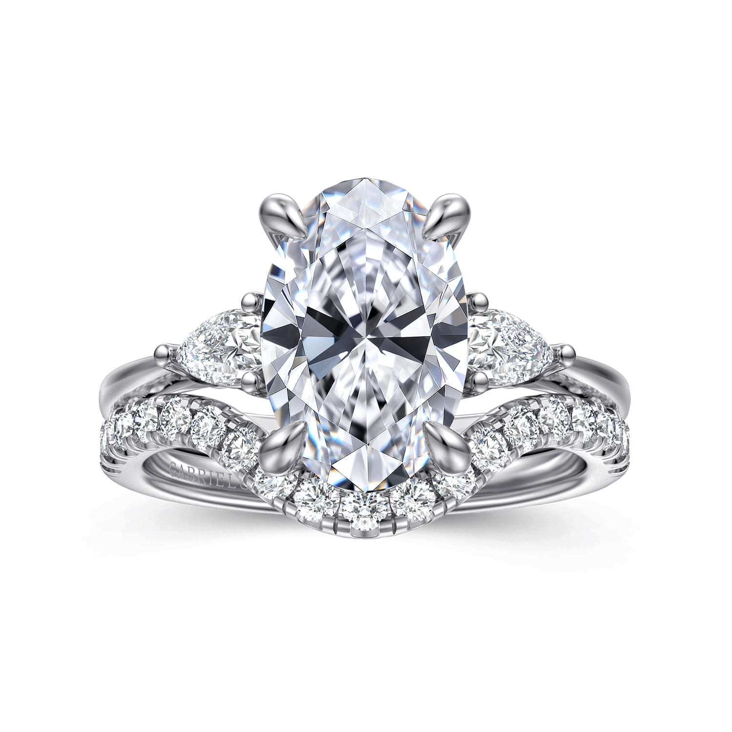 14K White Gold Diamond Matching Wedding Band - 0.3 ct - Shot 4