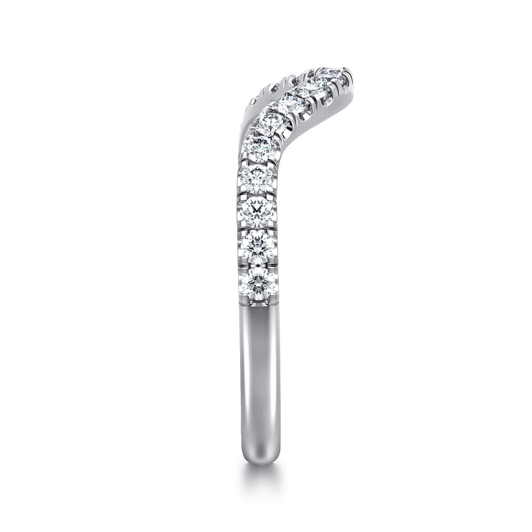 14K White Gold Diamond Matching Wedding Band - 0.3 ct - Shot 5