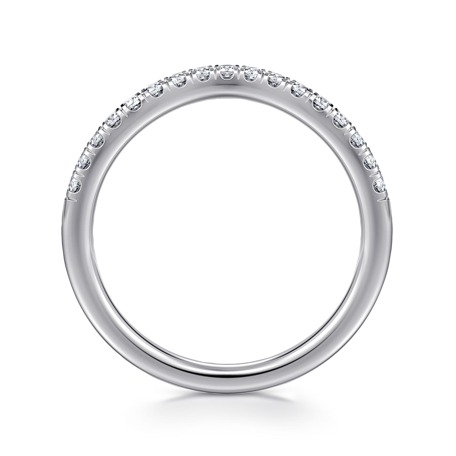 14K White Gold Diamond Matching Wedding Band - 0.21 ct - Shot 2