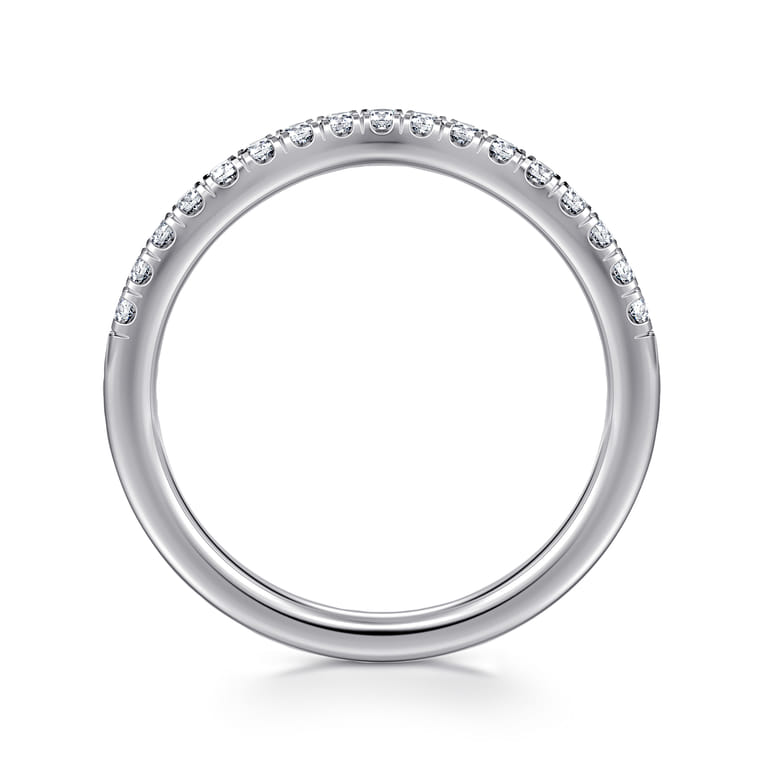 14K White Gold Diamond Matching Wedding Band - 0.21 ct - Shot 2