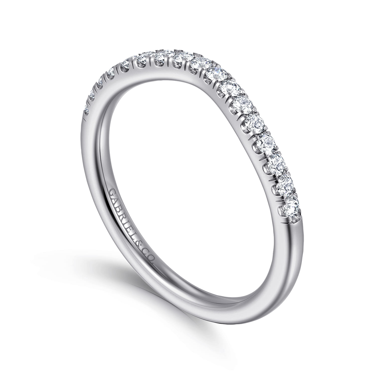 14K White Gold Diamond Matching Wedding Band - 0.21 ct - Shot 3