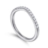 14K White Gold Diamond Matching Wedding Band - 0.21 ct