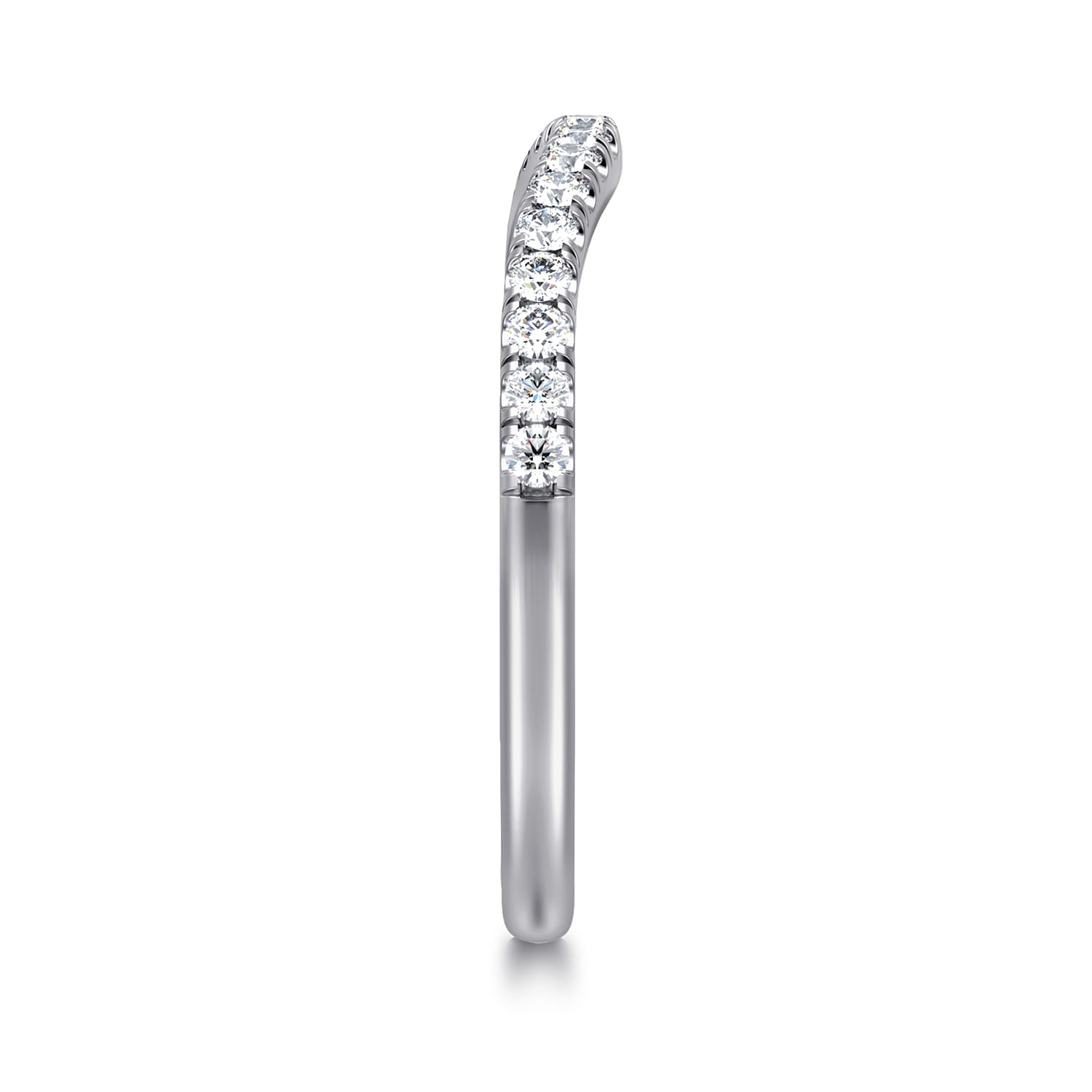 14K White Gold Diamond Matching Wedding Band - 0.21 ct - Shot 4