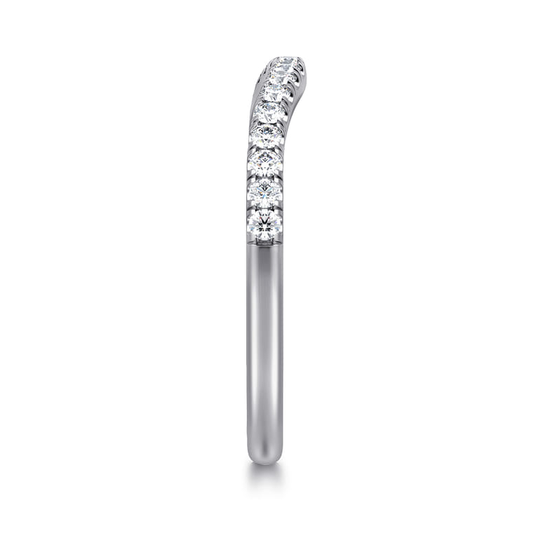 14K White Gold Diamond Matching Wedding Band - 0.21 ct - Shot 4