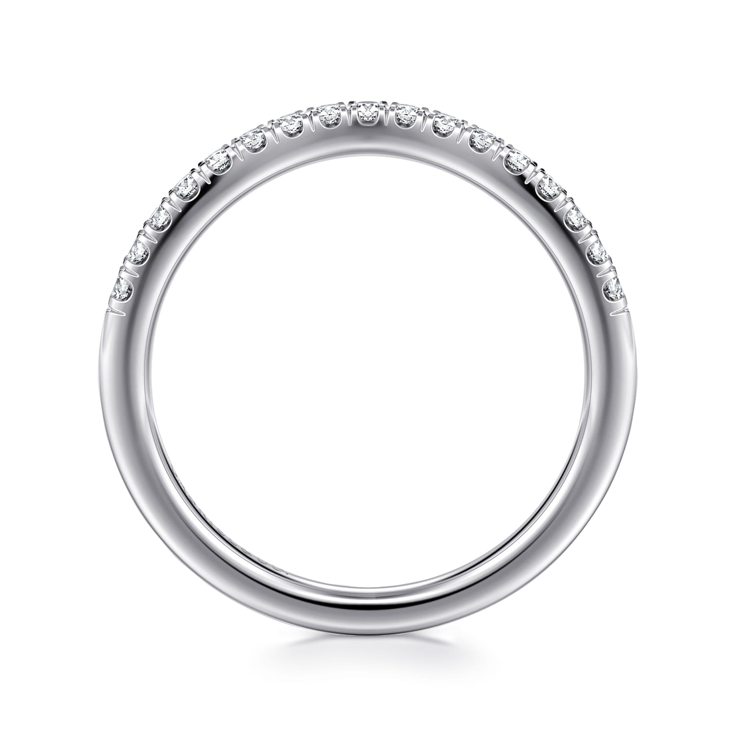 14K White Gold Diamond Matching Wedding Band - 0.21 ct - Shot 2