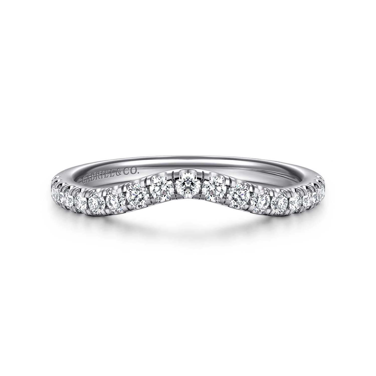 14K White Gold Diamond Matching Wedding Band - 0.3 ct - Shot 1