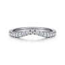 14K White Gold Diamond Matching Wedding Band - 0.3 ct