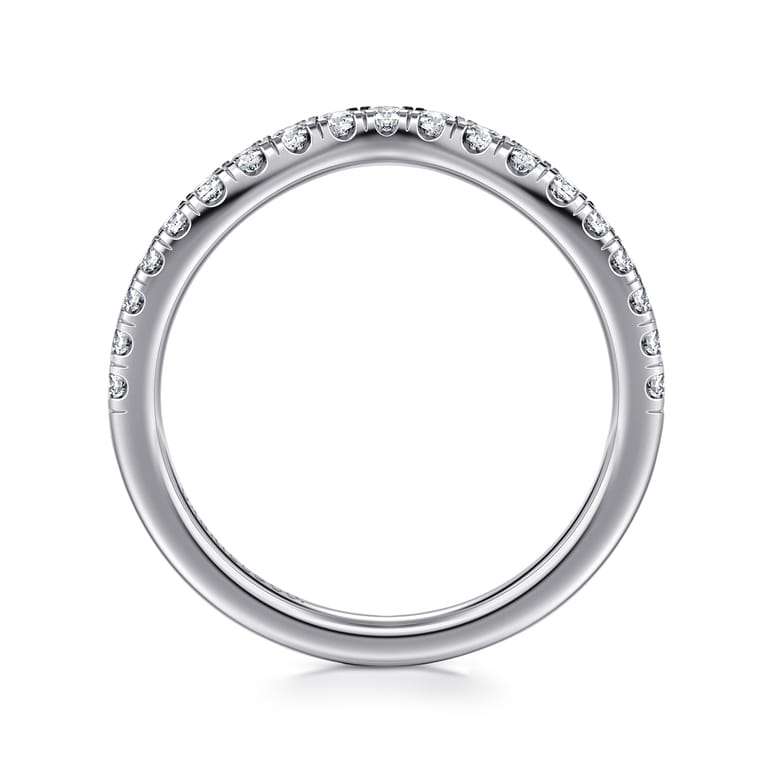 14K White Gold Diamond Matching Wedding Band - 0.3 ct - Shot 2