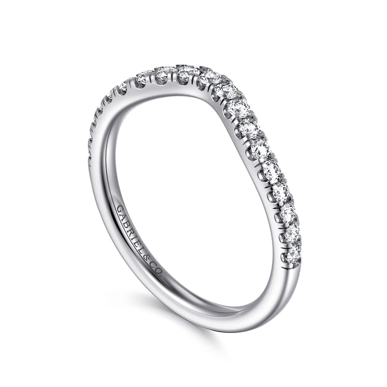 14K White Gold Diamond Matching Wedding Band - 0.3 ct - Shot 3