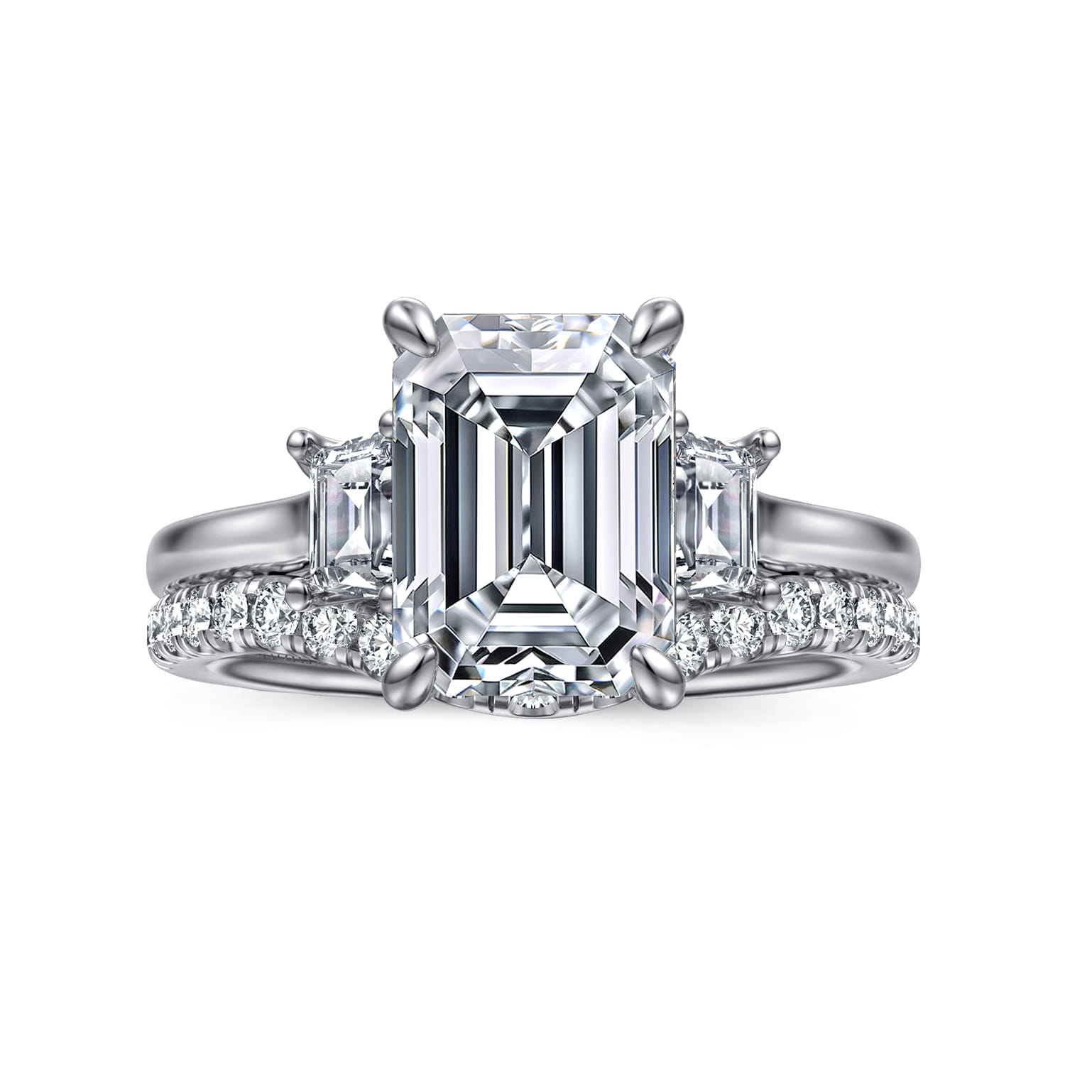 14K White Gold Diamond Matching Wedding Band - 0.3 ct - Shot 4