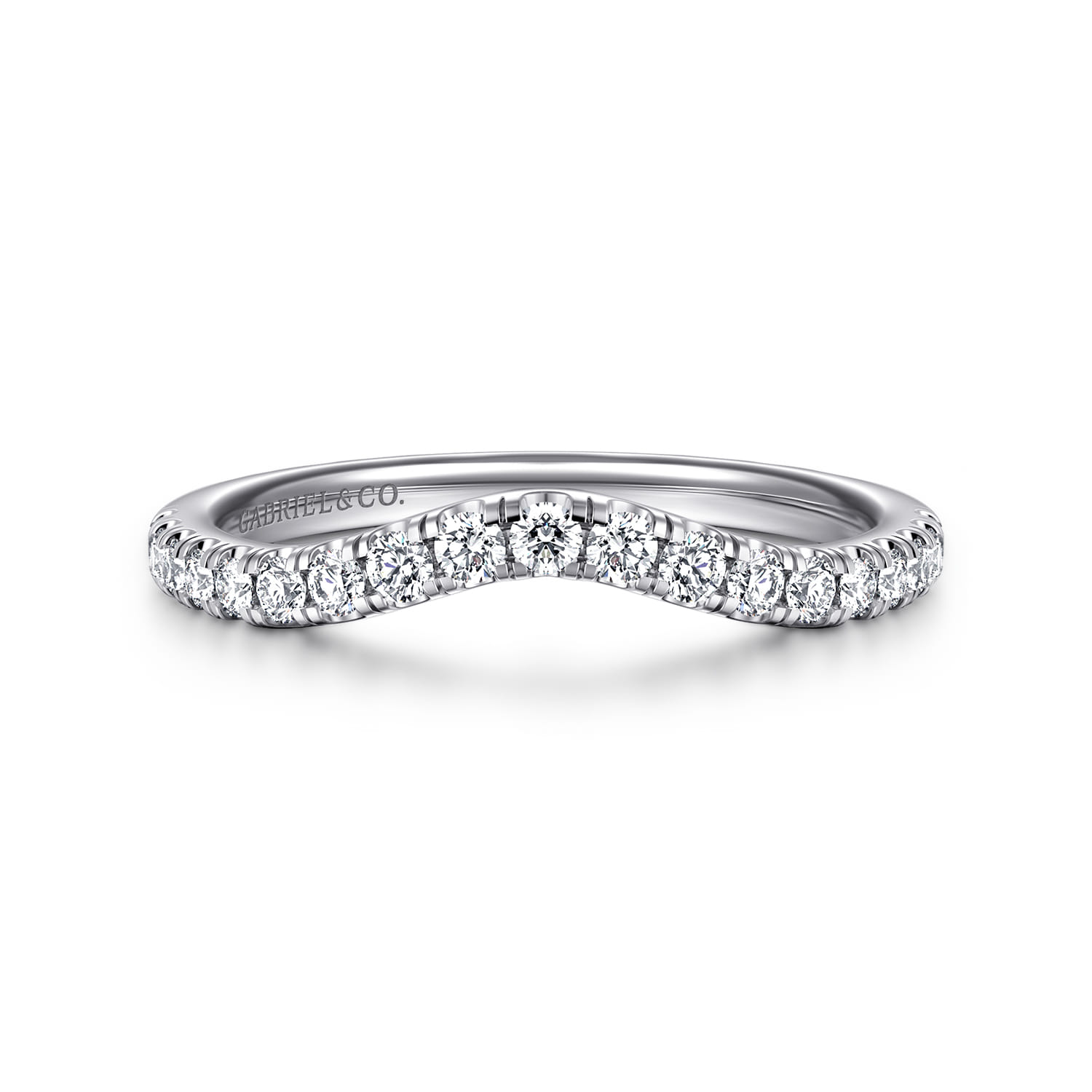 14K White Gold Diamond Matching Wedding Band - 0.3 ct - Shot 1