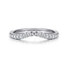 14K White Gold Diamond Matching Wedding Band - 0.3 ct