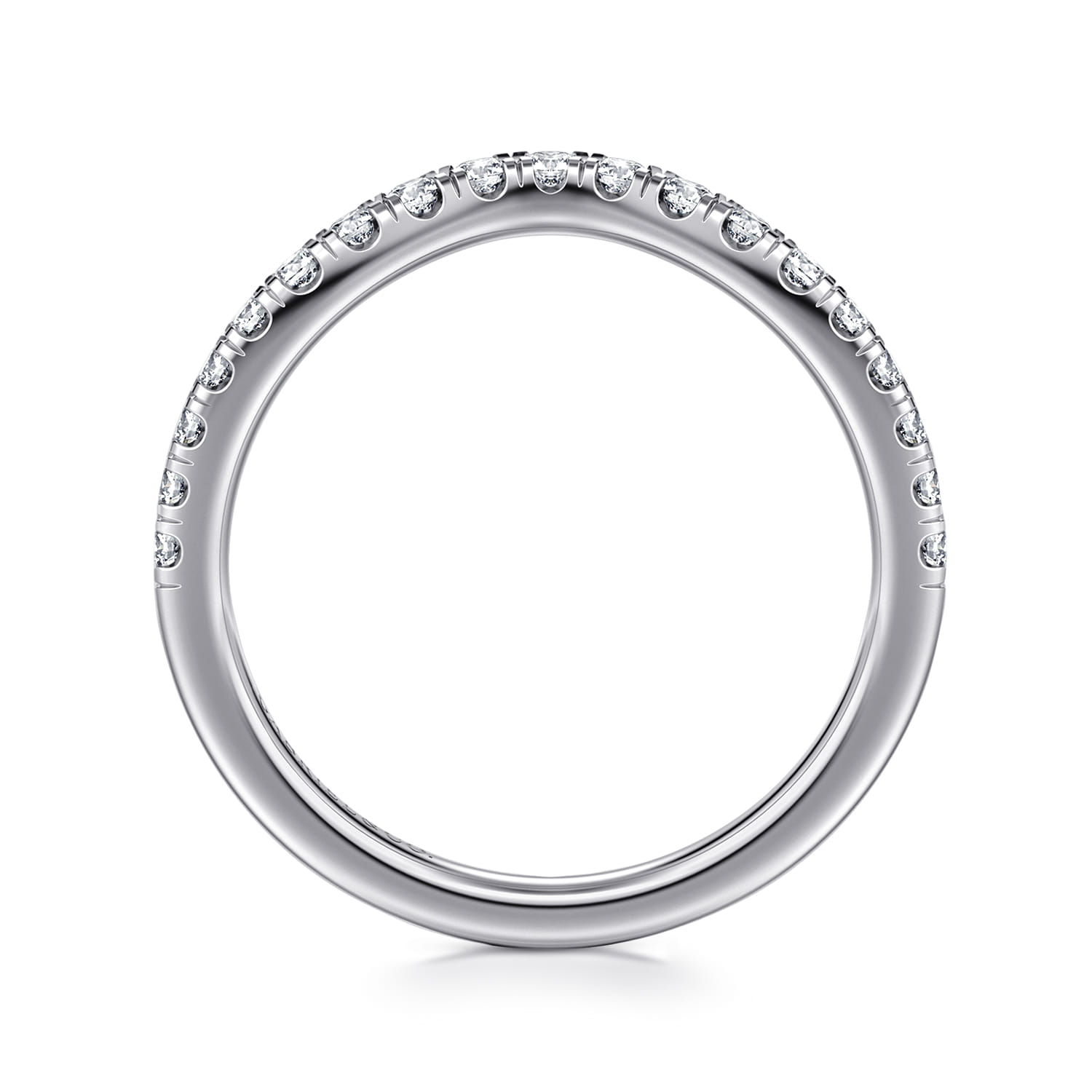 14K White Gold Diamond Matching Wedding Band - 0.3 ct - Shot 2