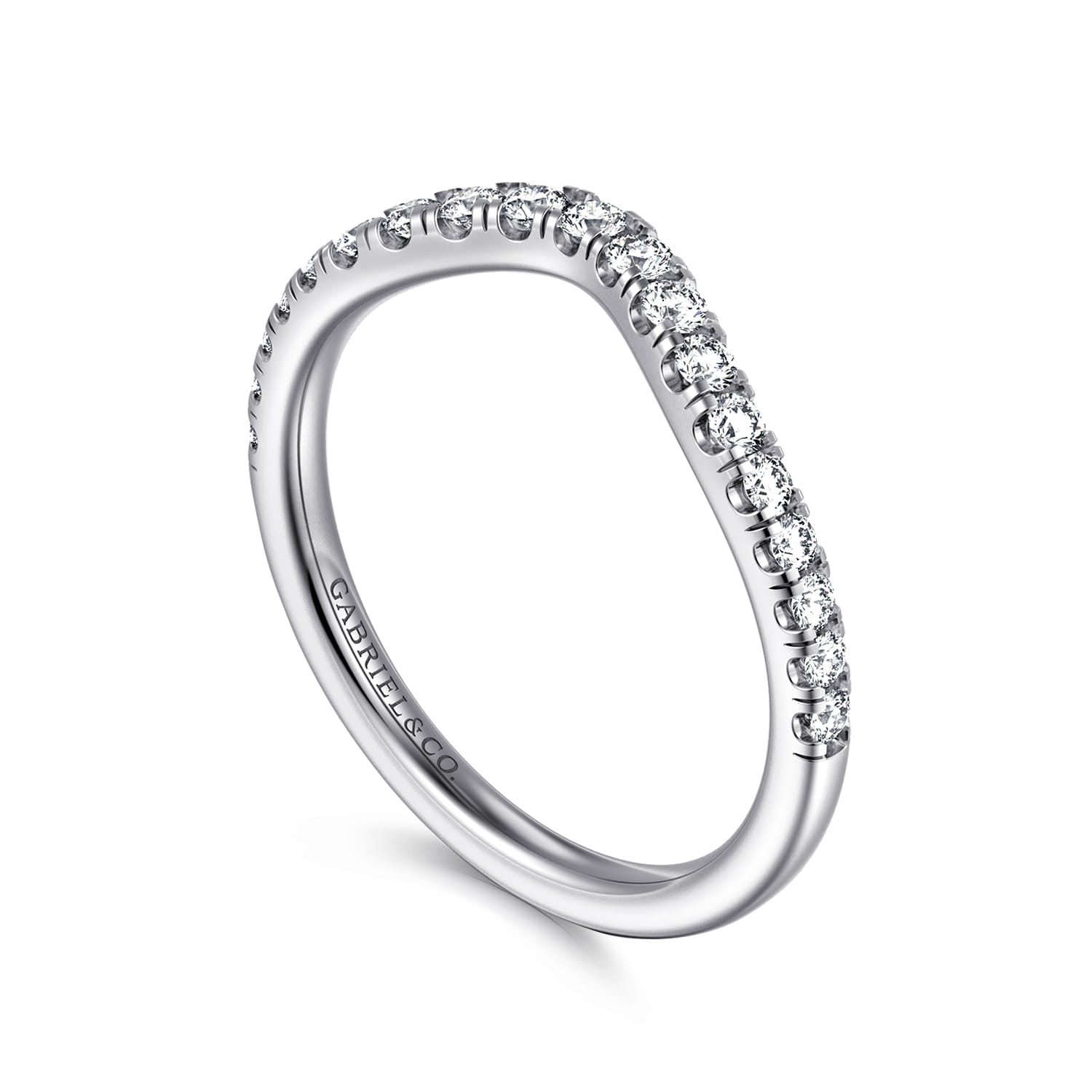 14K White Gold Diamond Matching Wedding Band - 0.3 ct - Shot 3