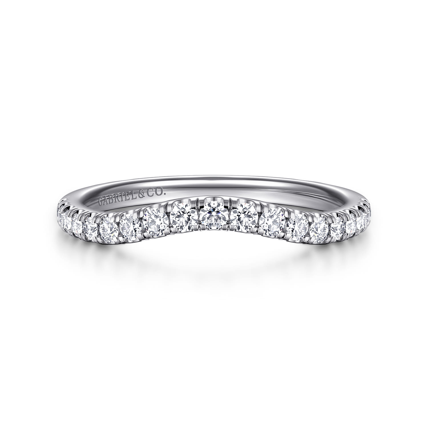 14K White Gold Diamond Matching Wedding Band - 0.3 ct - Shot 1