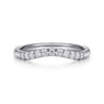 14K White Gold Diamond Matching Wedding Band - 0.3 ct