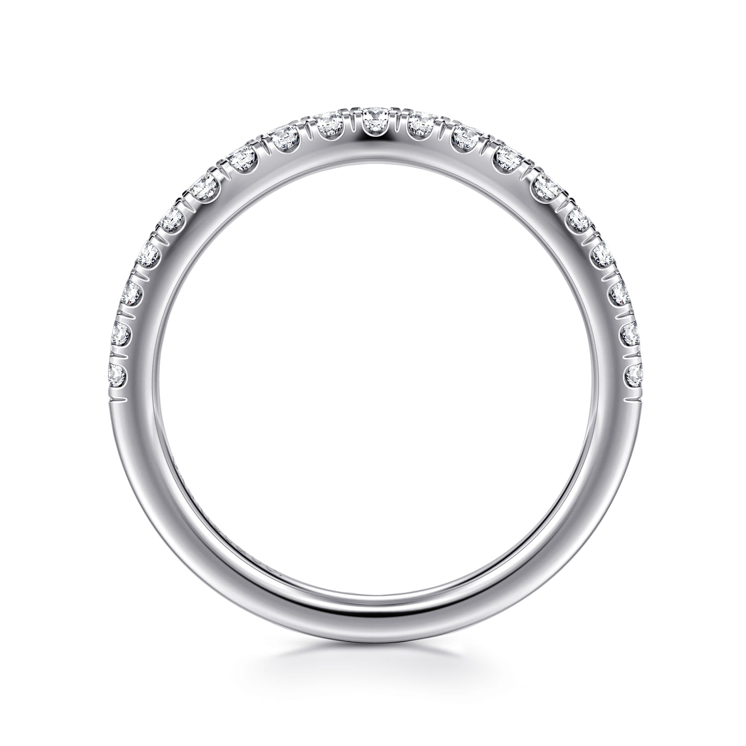 14K White Gold Diamond Matching Wedding Band - 0.3 ct - Shot 2