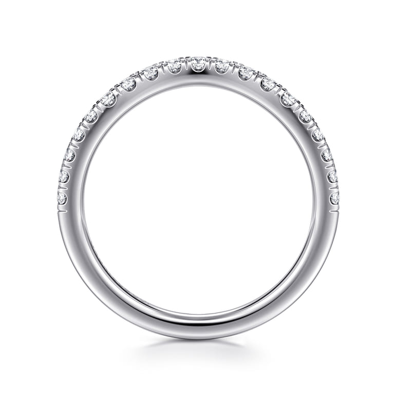 14K White Gold Diamond Matching Wedding Band - 0.3 ct - Shot 2