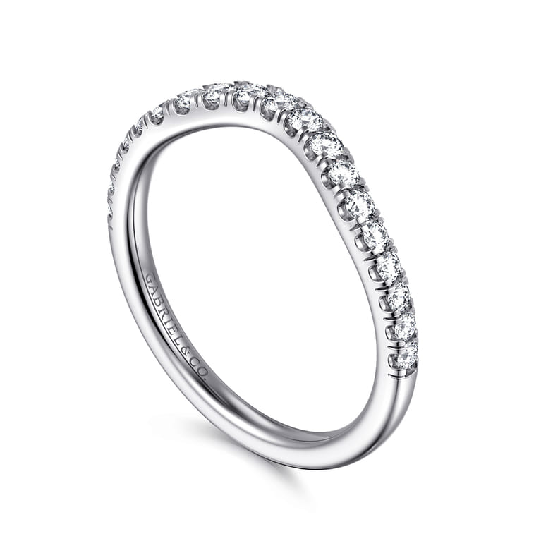 14K White Gold Diamond Matching Wedding Band - 0.3 ct - Shot 3